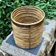Large rattan basket brass Gabriella Crespi 1960s