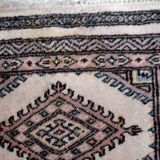 Tapis vintage fait main Boukhara – 39 x 42 cm – Design traditionnel