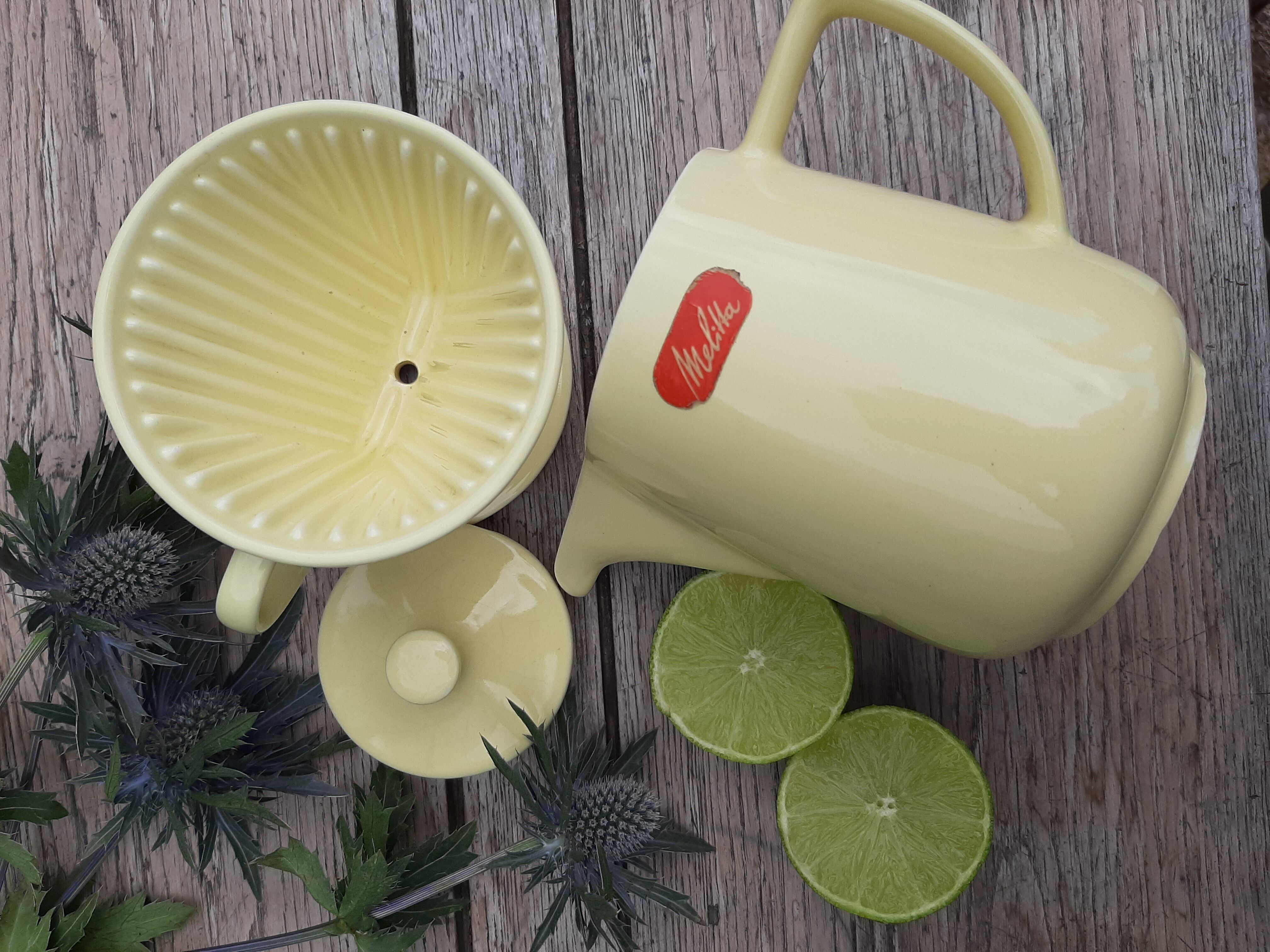 Cafetiere et filtre faïence Melitta