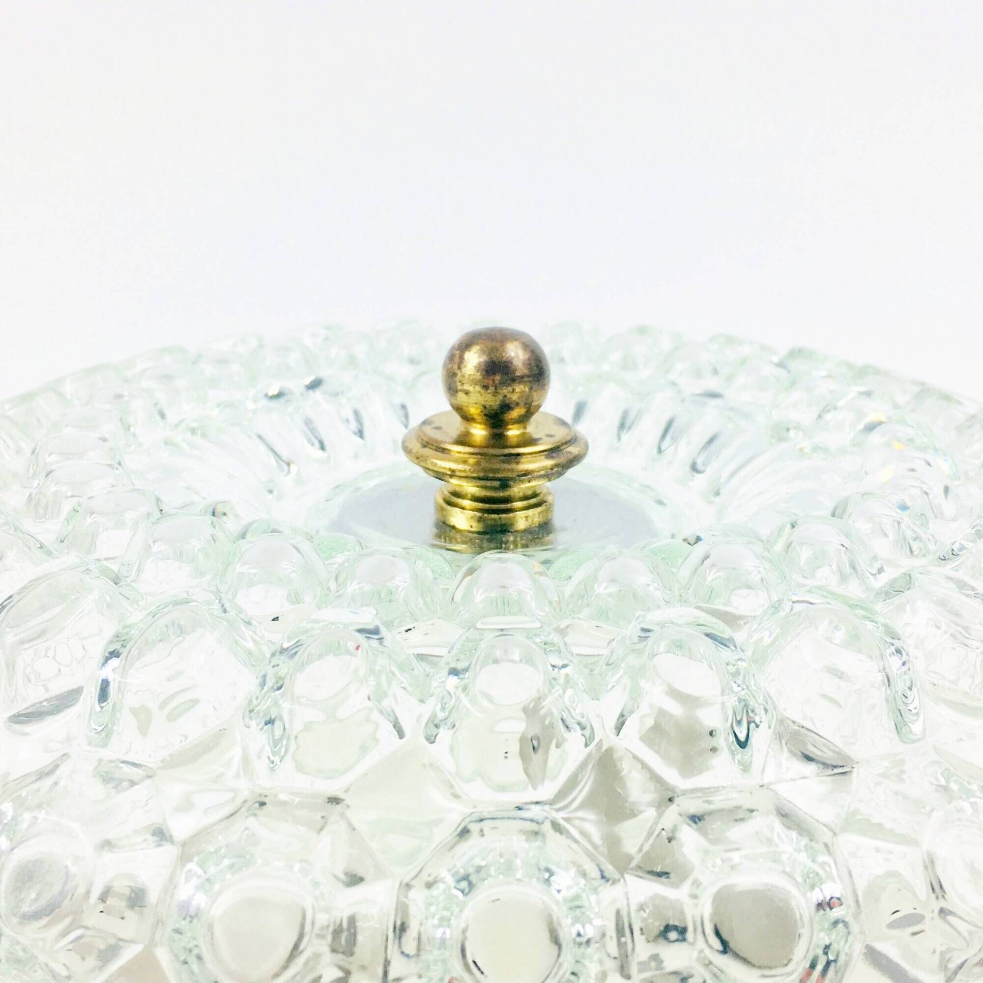 Large Mid-Century Bubble Glass Ceiling Light/Flush Mount by Helena Tynell for Limburg, Germany, 1960