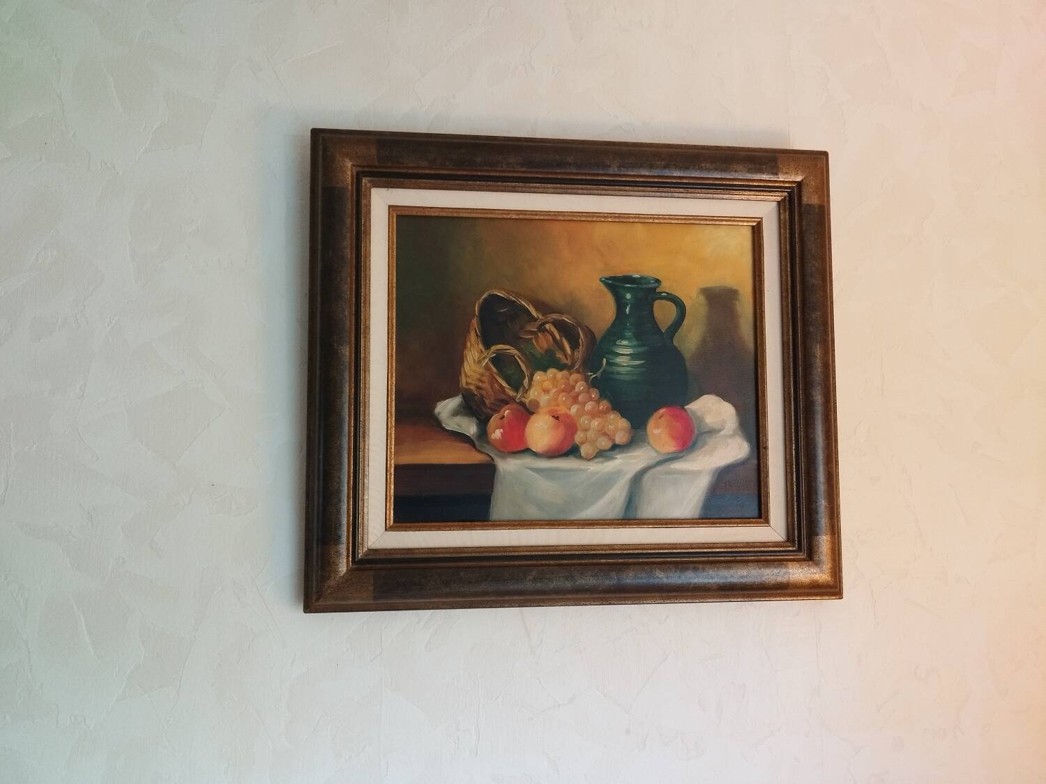 Still life with fruit signed Leroux