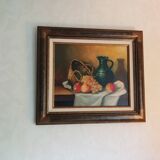 Still life with fruit signed Leroux