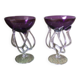 Pair of glass cups