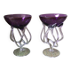 Paire de coupes en verre