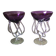 Paire de coupes en verre
