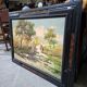 Conti: the walk / Animated landscape of elegant – Oil on canvas signed