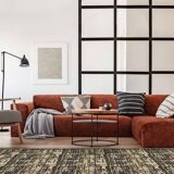 Striped home carpet
