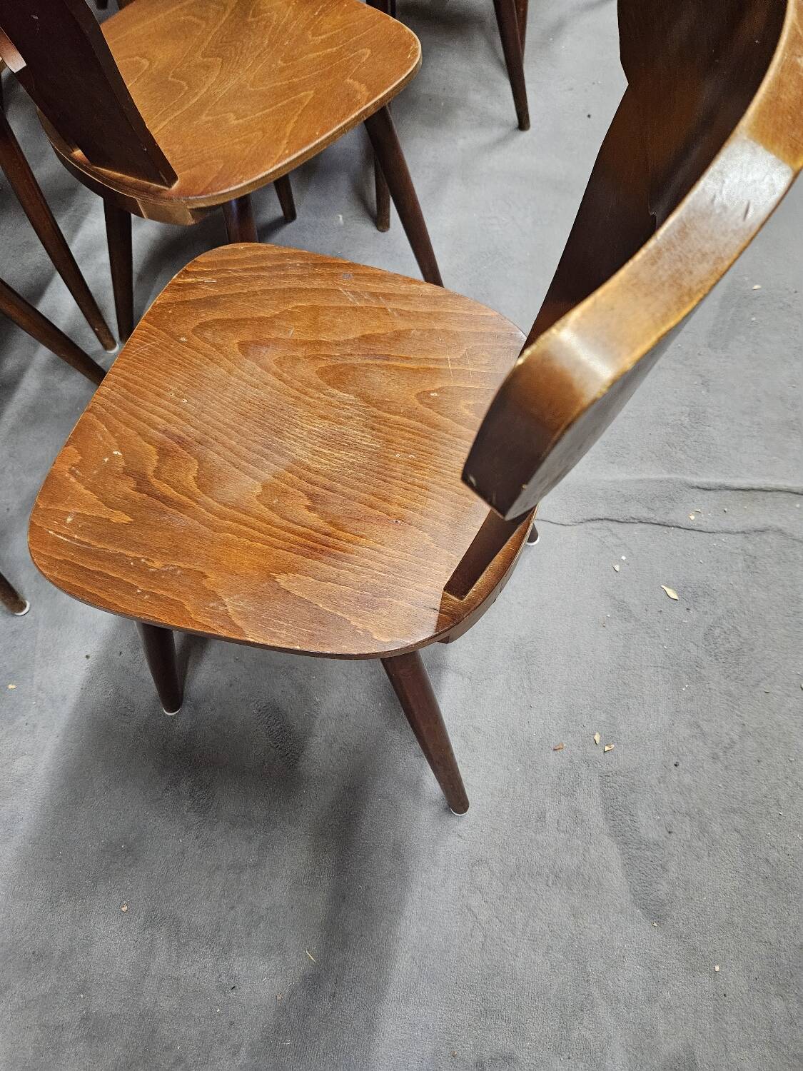 Set of 12 vintage bistro chairs 1960