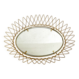 Erdecor Escaut retractable mirror tray • Gilded with fine gold • 1950