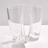 Set of Twelve Crystal Drinking Glasses by A.Mangiarotti for Cristallerie Colle