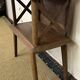 Bedside table with crossbars, vintage compass legs