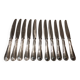 11 table knives with 800 silver handles, Swiss goldsmith Jezler filet