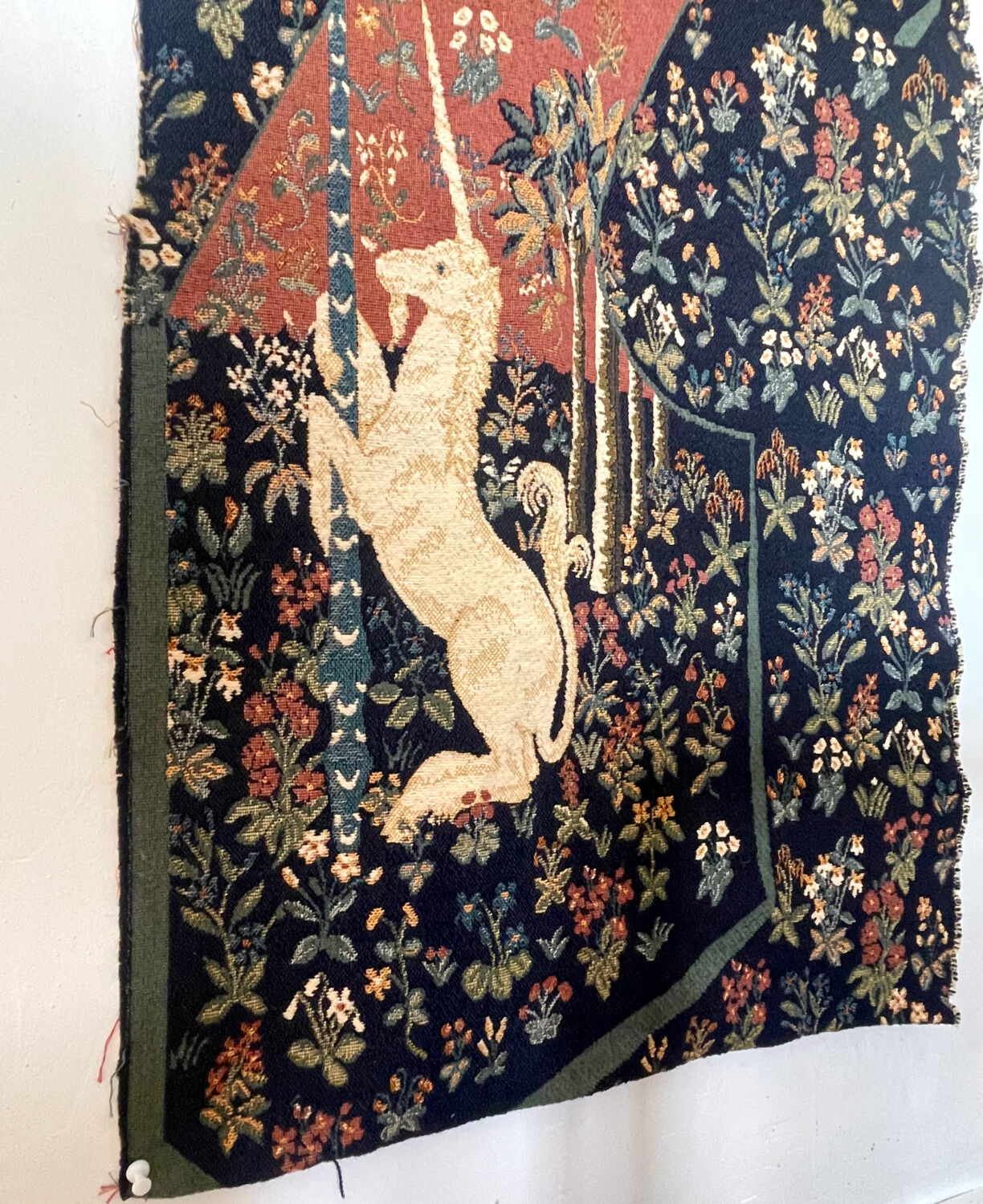 Wall tapestry panel.