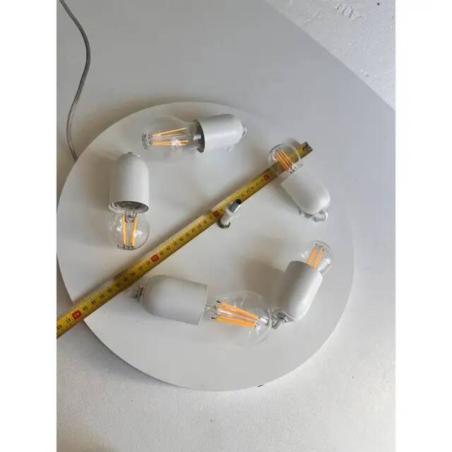 Italian White Graniglia Budinomurano Glass Flush Mount by Simoeng