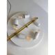 Italian White Graniglia Budinomurano Glass Flush Mount by Simoeng