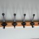 Wall coat rack wood and metal