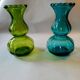 Pair of antique art deco glass vases