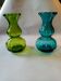 Pair of antique art deco glass vases
