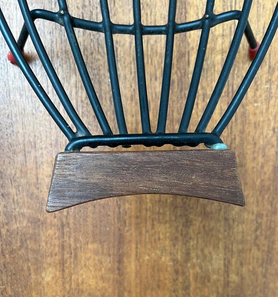 Mid-Century String Fruit Bowl with Teak Handle, 1960s