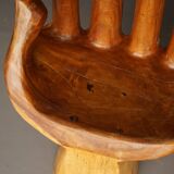 Chaises vintage en bois massif. Années 1970. Lot de 2.
