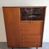 Armoire vitrine et secrétaire en palissandre années 50/60