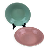 Duo old hollow dishes made in france saint Amand Céranord