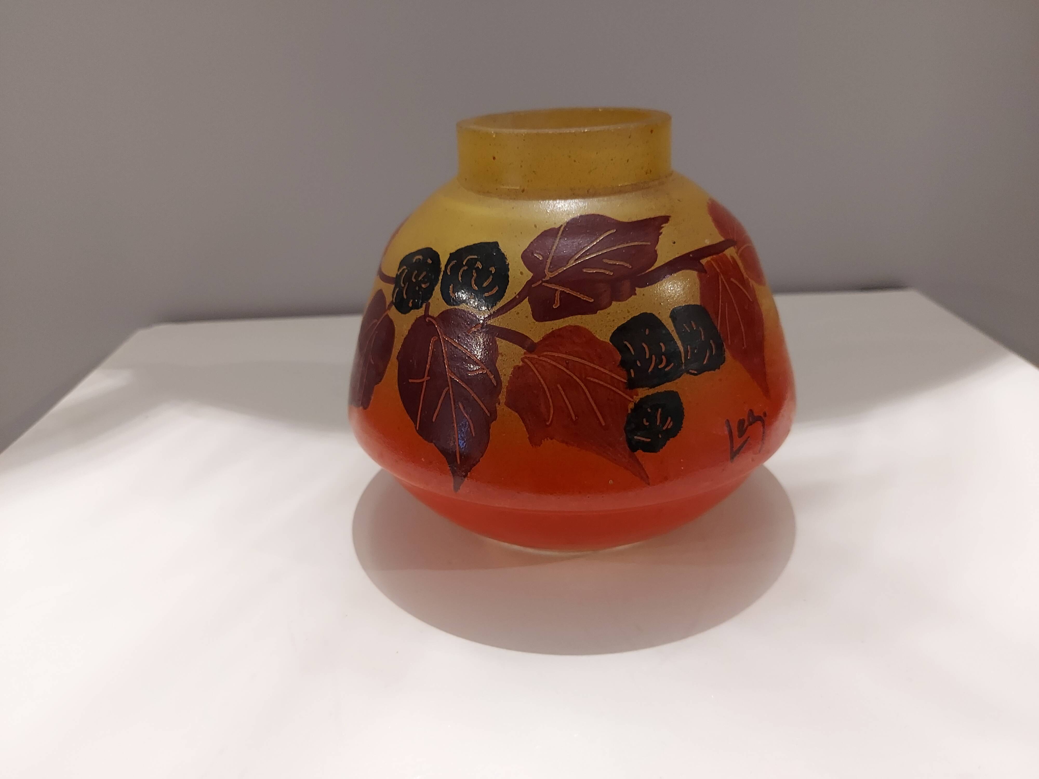 Glass vase art deco 1930