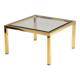 Brass and glass coffee table, 1970s, Europe