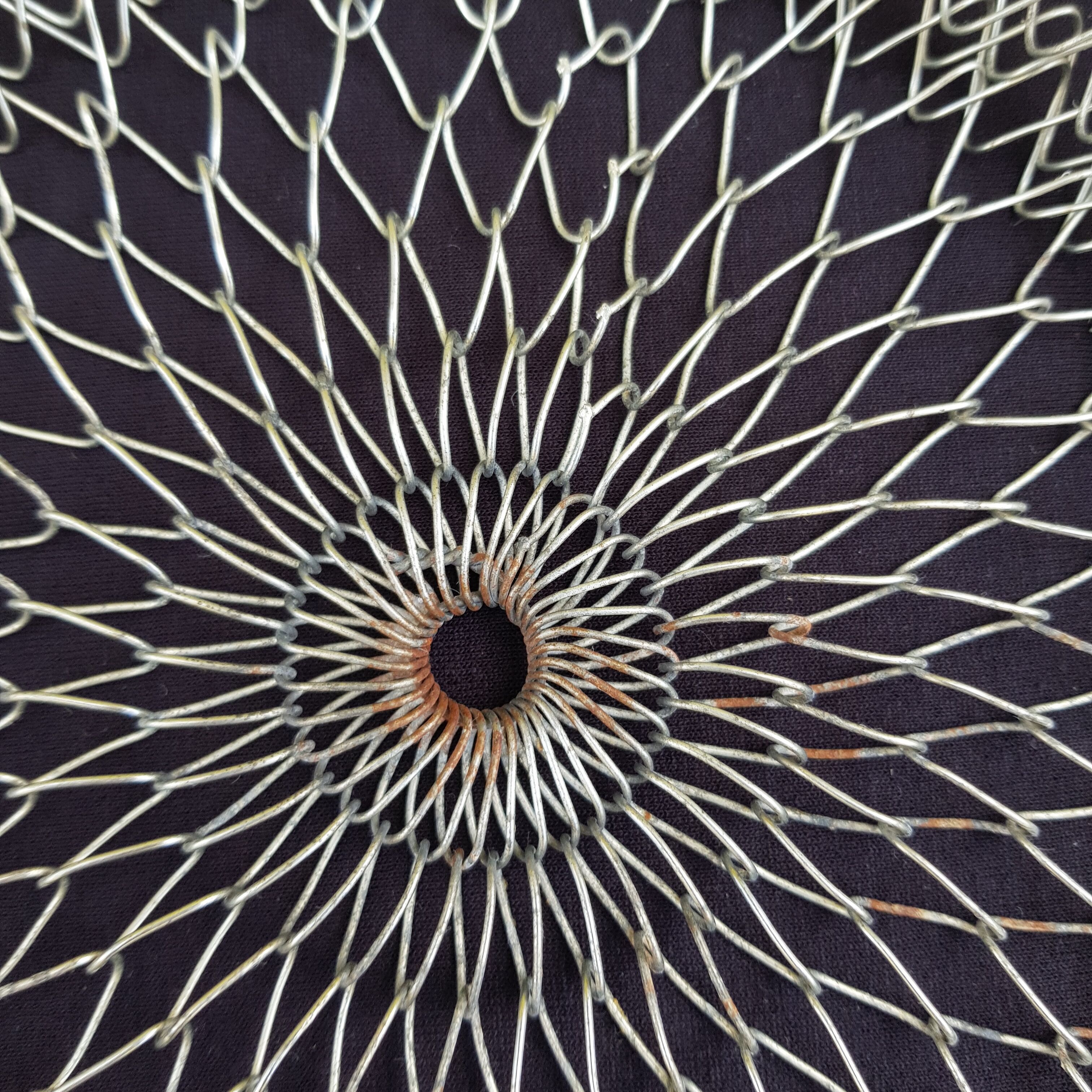 Old folding salad basket