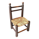Chaise basse George Robert en bois et paille n°2