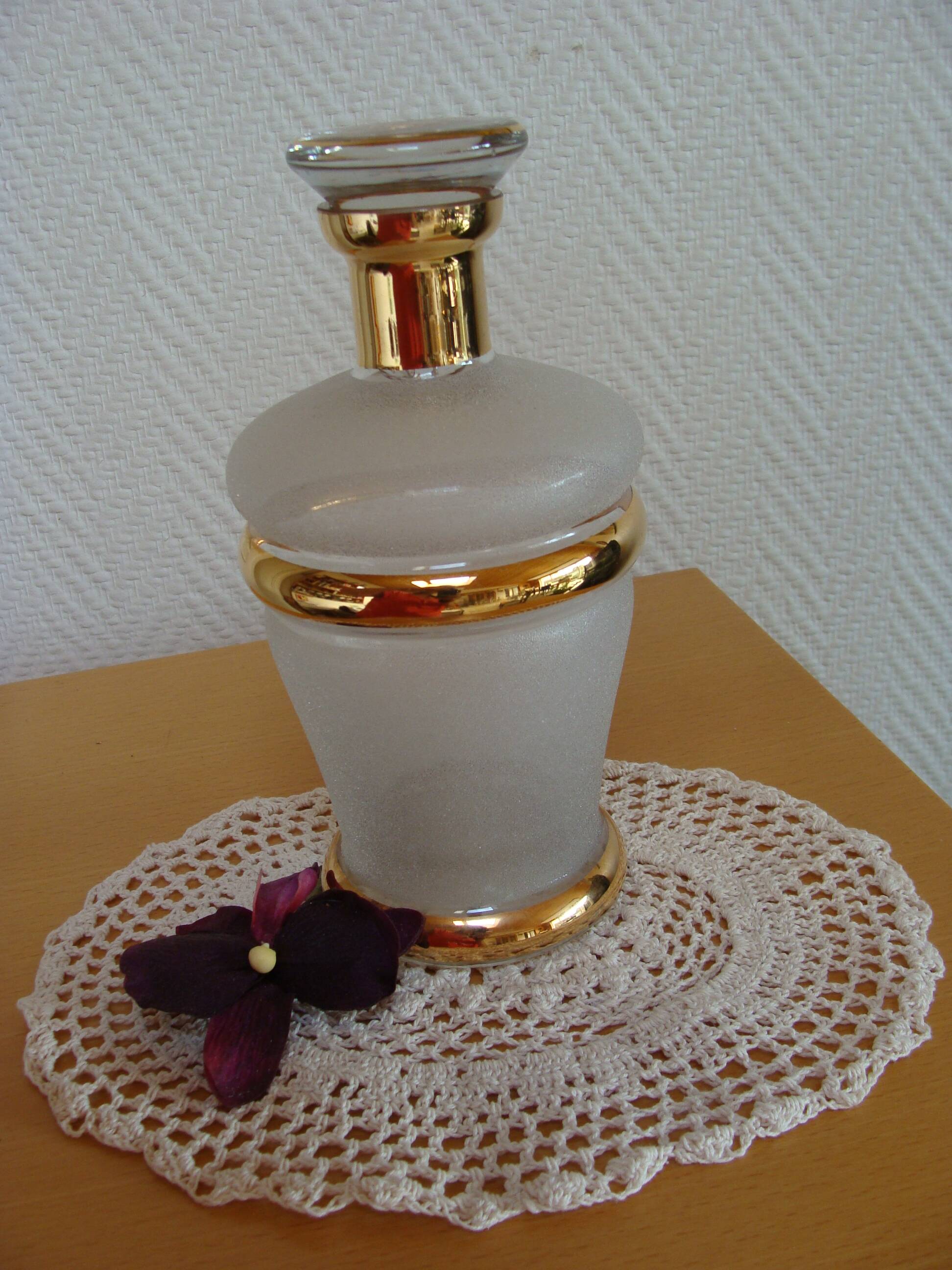 Art Deco Frosted Glass Liqueur Decanter