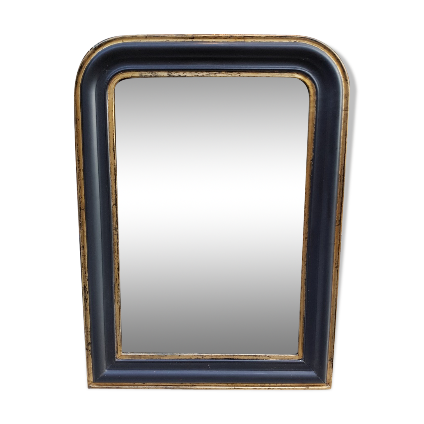 Mirror Louis Philippe black and gold to 1860 105cm x 76cm
