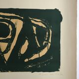 Bram van velde, mp 023, 1963. original lithograph signed in pencil
