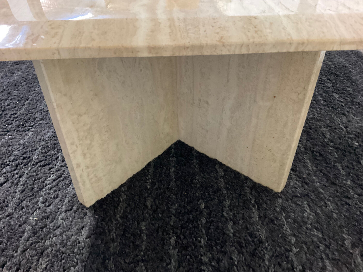 Travertine coffee table from the 70s Italy