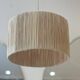 Beige natural rattan lampshade suspension - D30 cm
