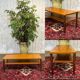 1970s English coffee table in teak and iroko.