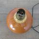 Lampe en bois blond et laiton doré, années 50-60