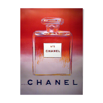 Chanel Poster No.5 by Andy Warhol 1997 Red Pink Grand Model