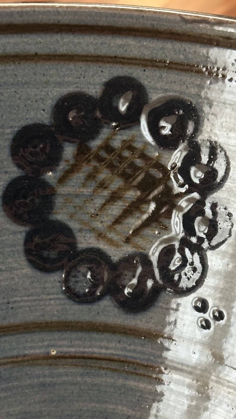 Large ceramic salad bowl by Veronique Heintz