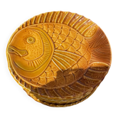 Set of 8 vintage Sarreguemines fish plates – 1960s/70s