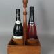 Walnut bottle holder