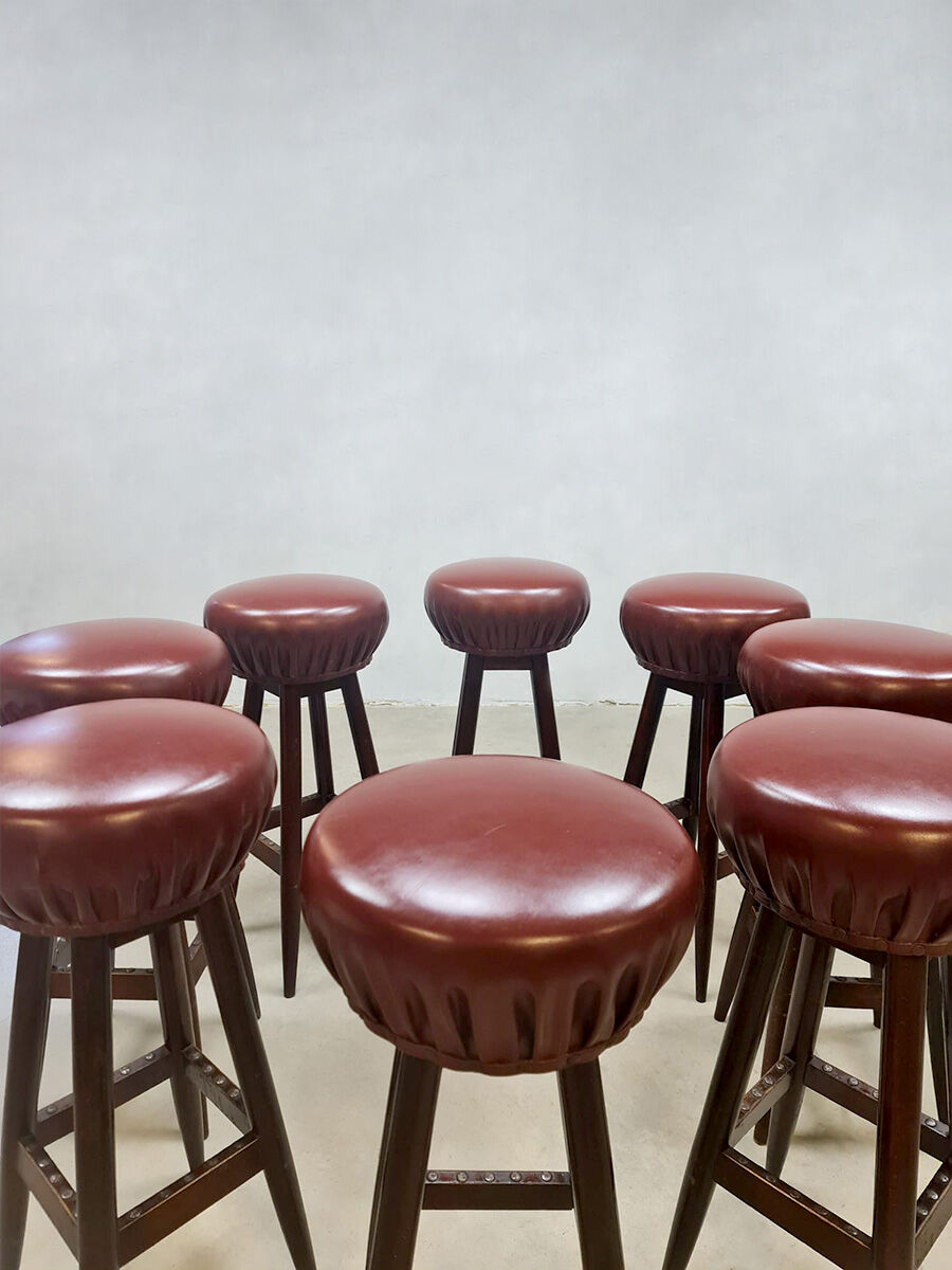 Vintage French barstools sixties 'Moulin Rouge'