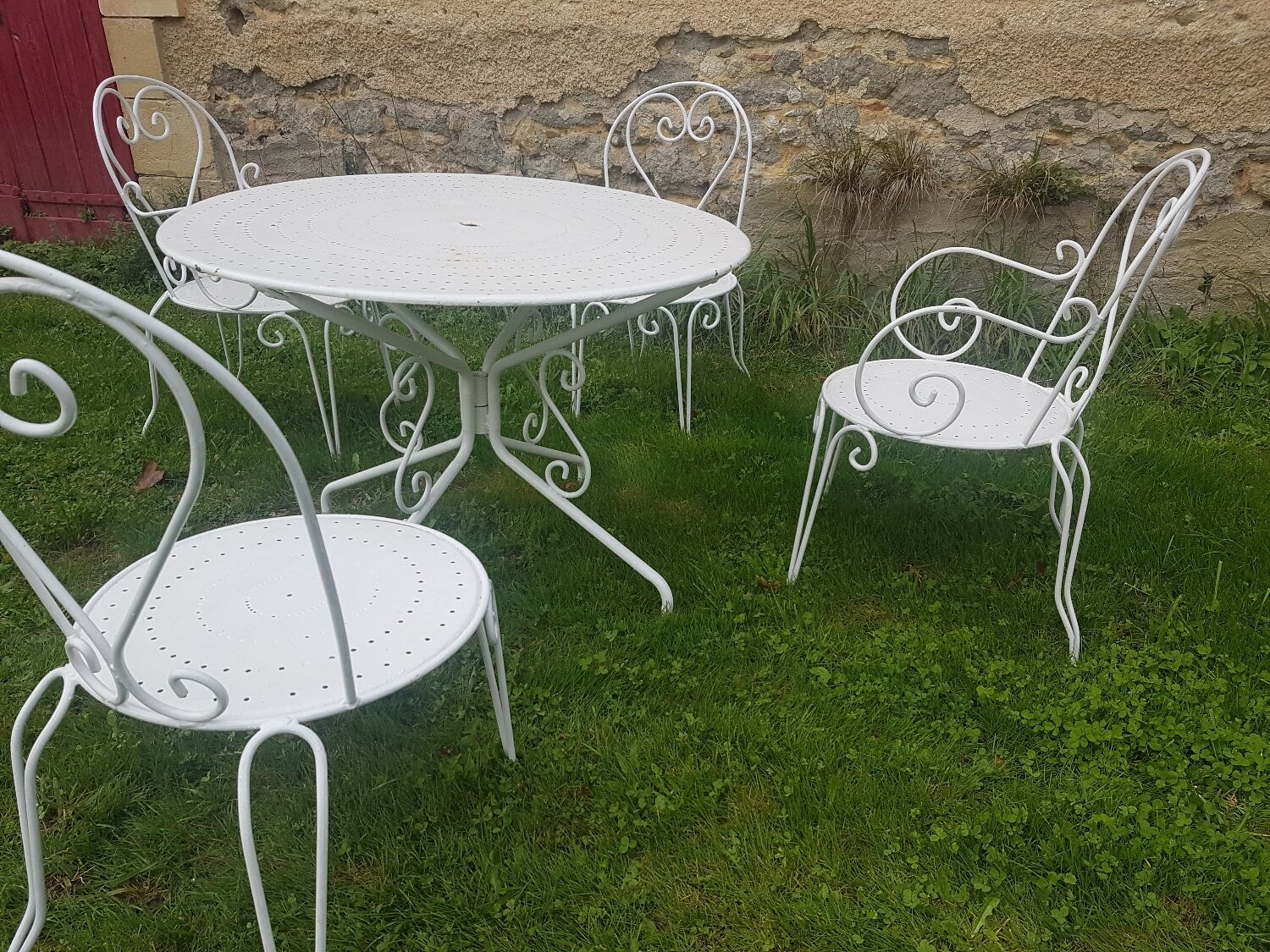 1960s wrought iron garden furniture