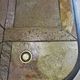 Paul Kingma brutalist coffee table, stone and brass, 1980s