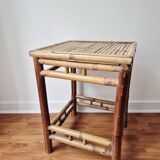 Vintage coffee table in bamboo and rattan '1970s – Bohemian/Exotic style