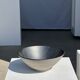 Duo of gray Indonesian ceramic bowls or salad bowls