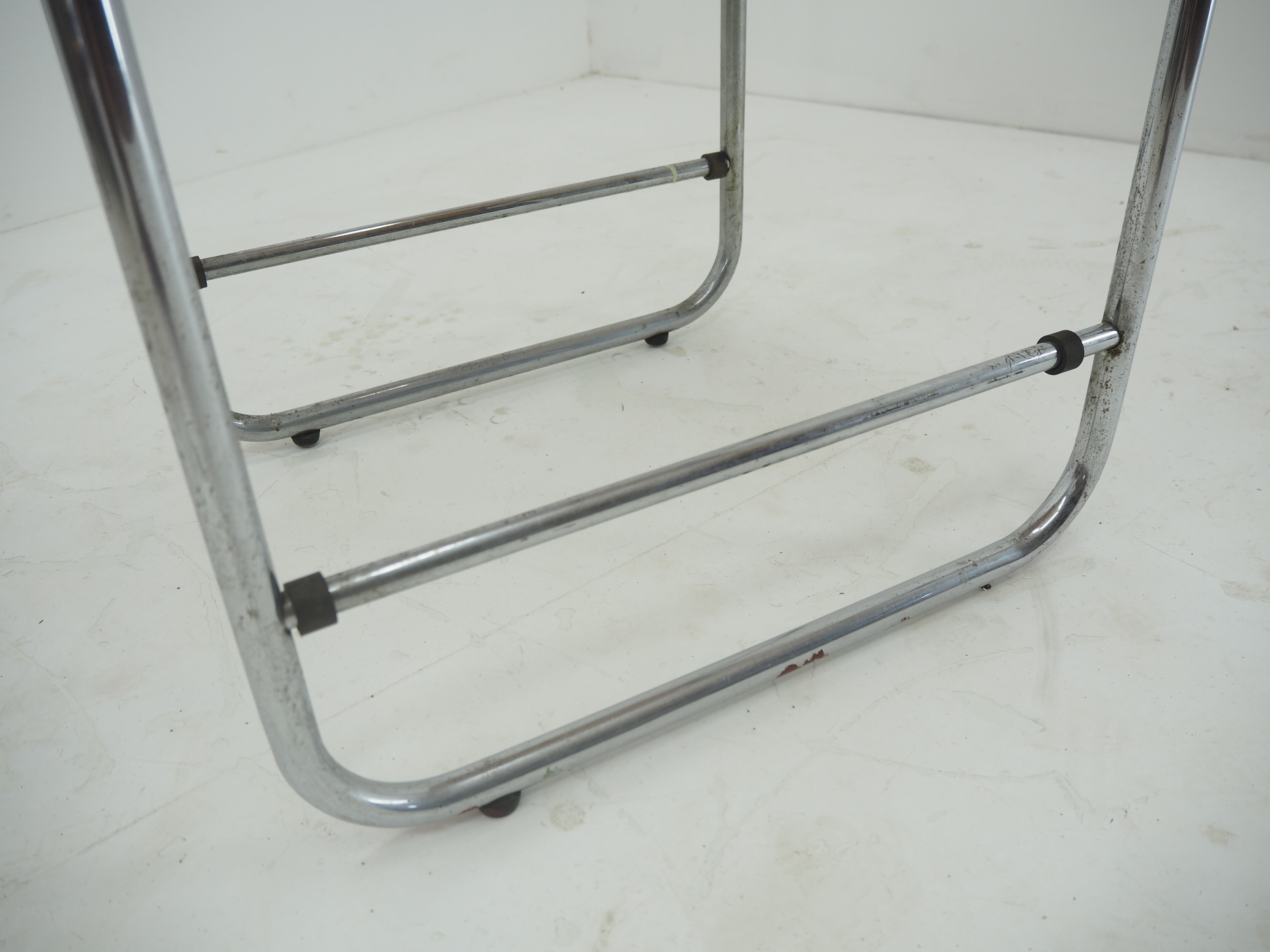 midcentury chrome side table, 1960s