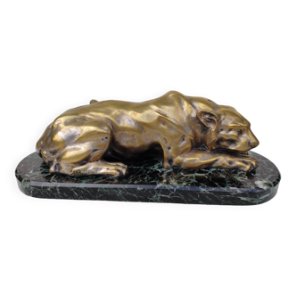 Bronze panther by Henri Payen. 1930s.