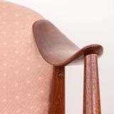 Pair of Scandinavian armchairs in Teak and Fabric, Tyrol model by Gerhard Berg for Westnofa 1960.