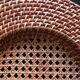 Set of 6 wicker and rattan undertributions